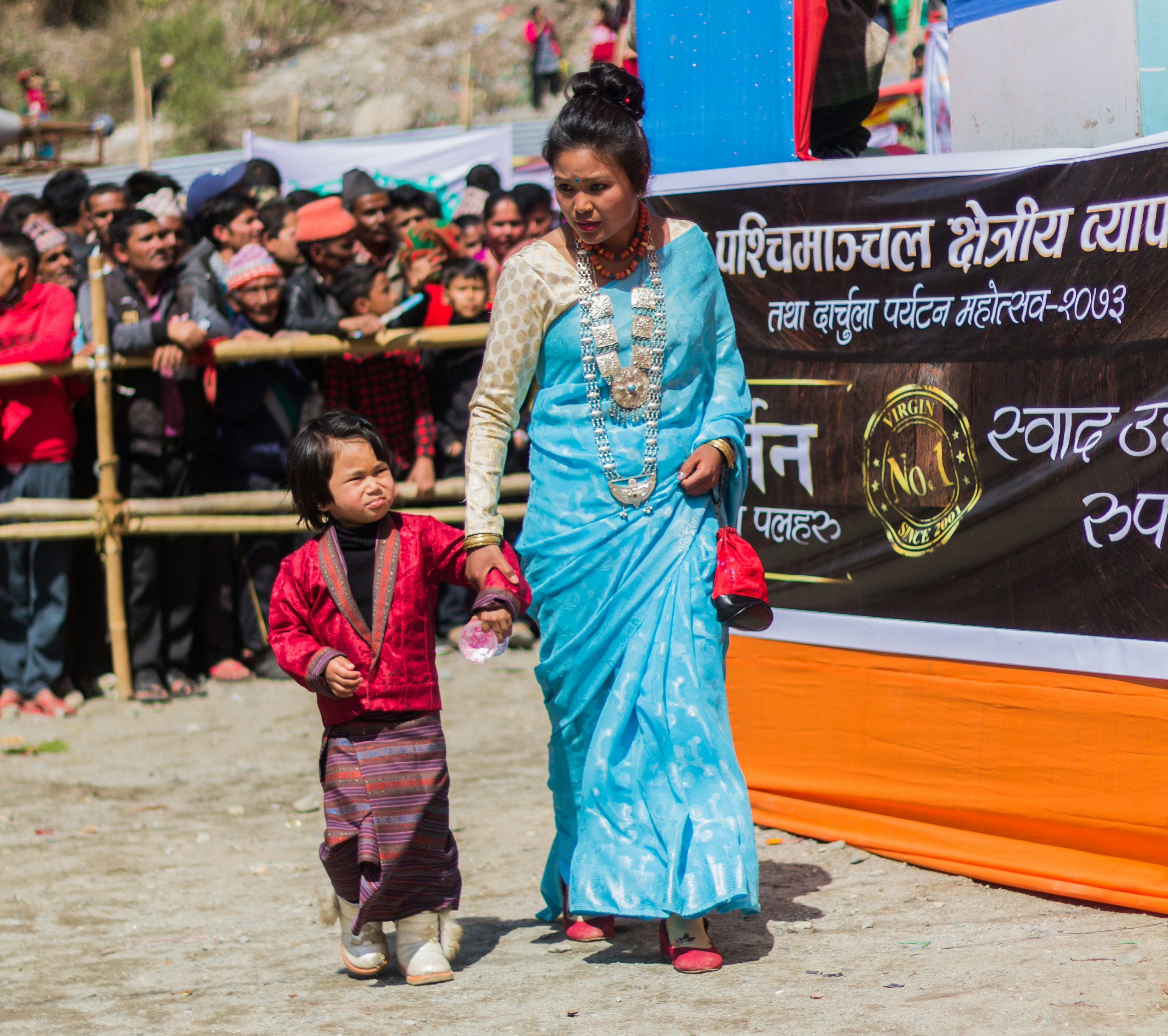 Nepali girl in traditional attire