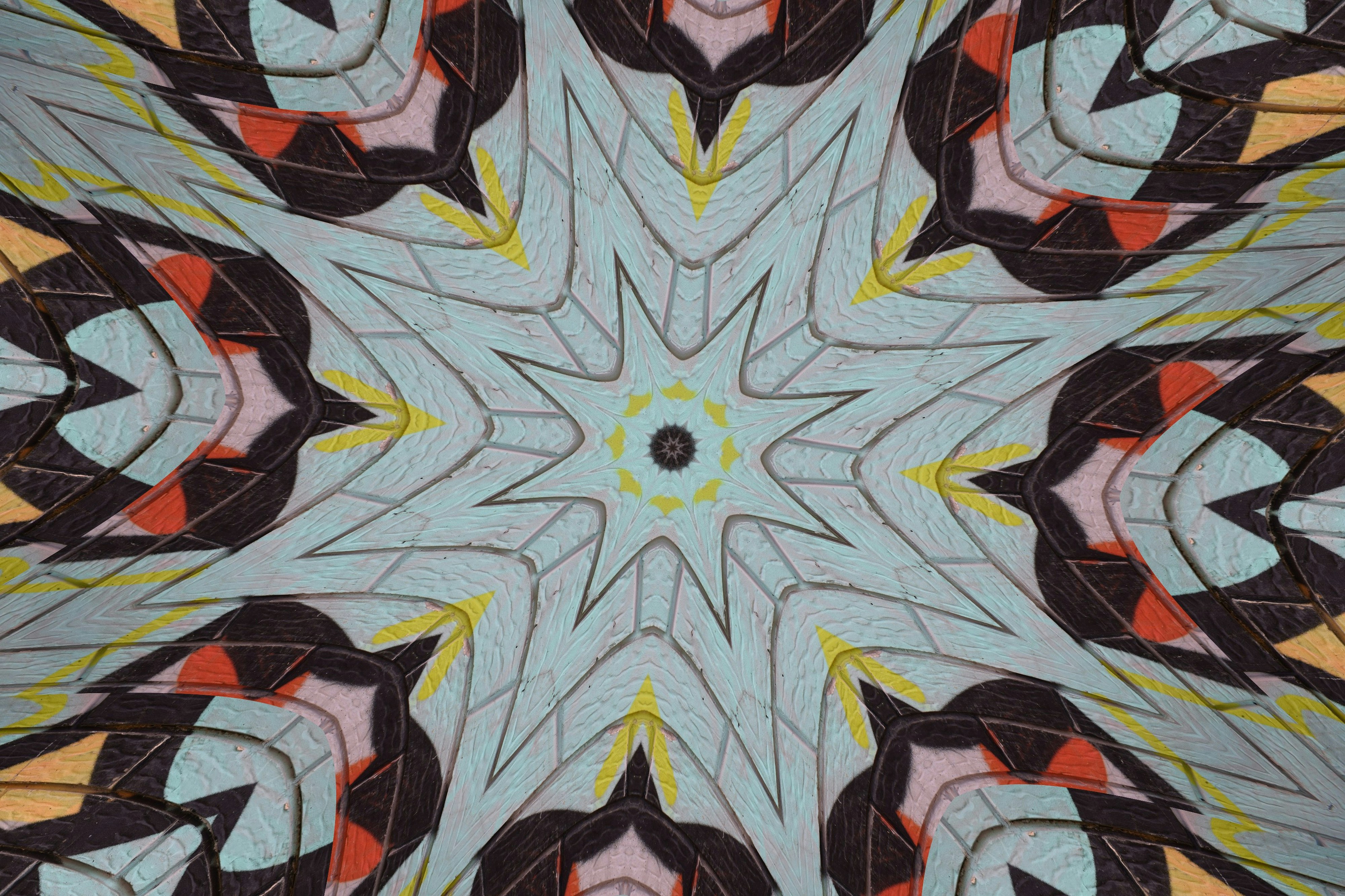 Symmetrical butterfly wing pattern