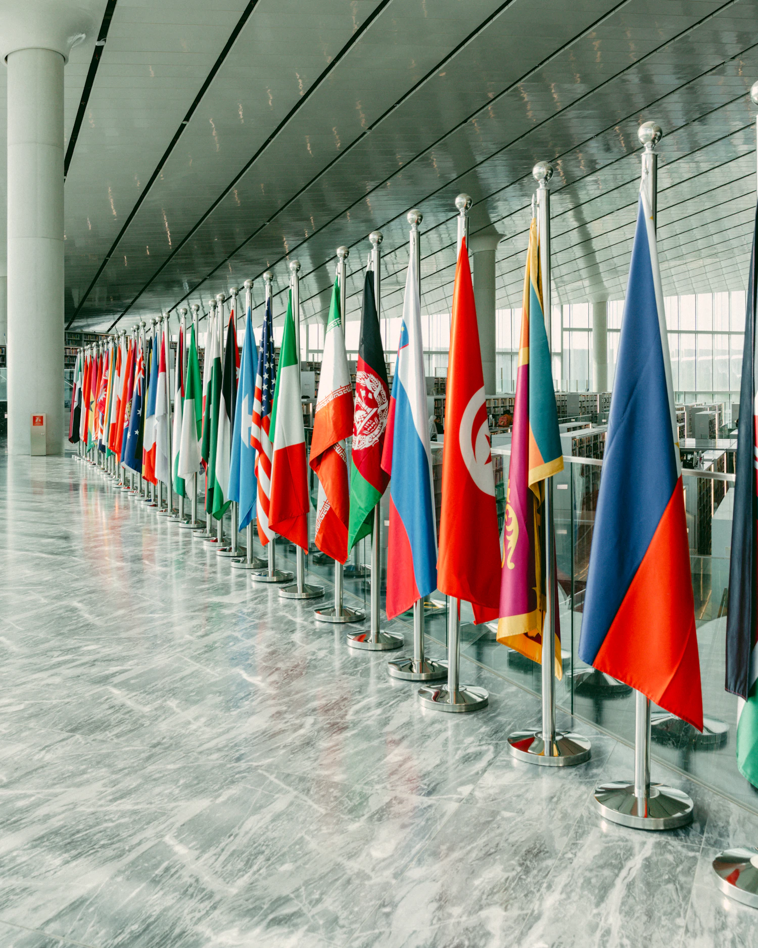 International flags representing regional IPTV information