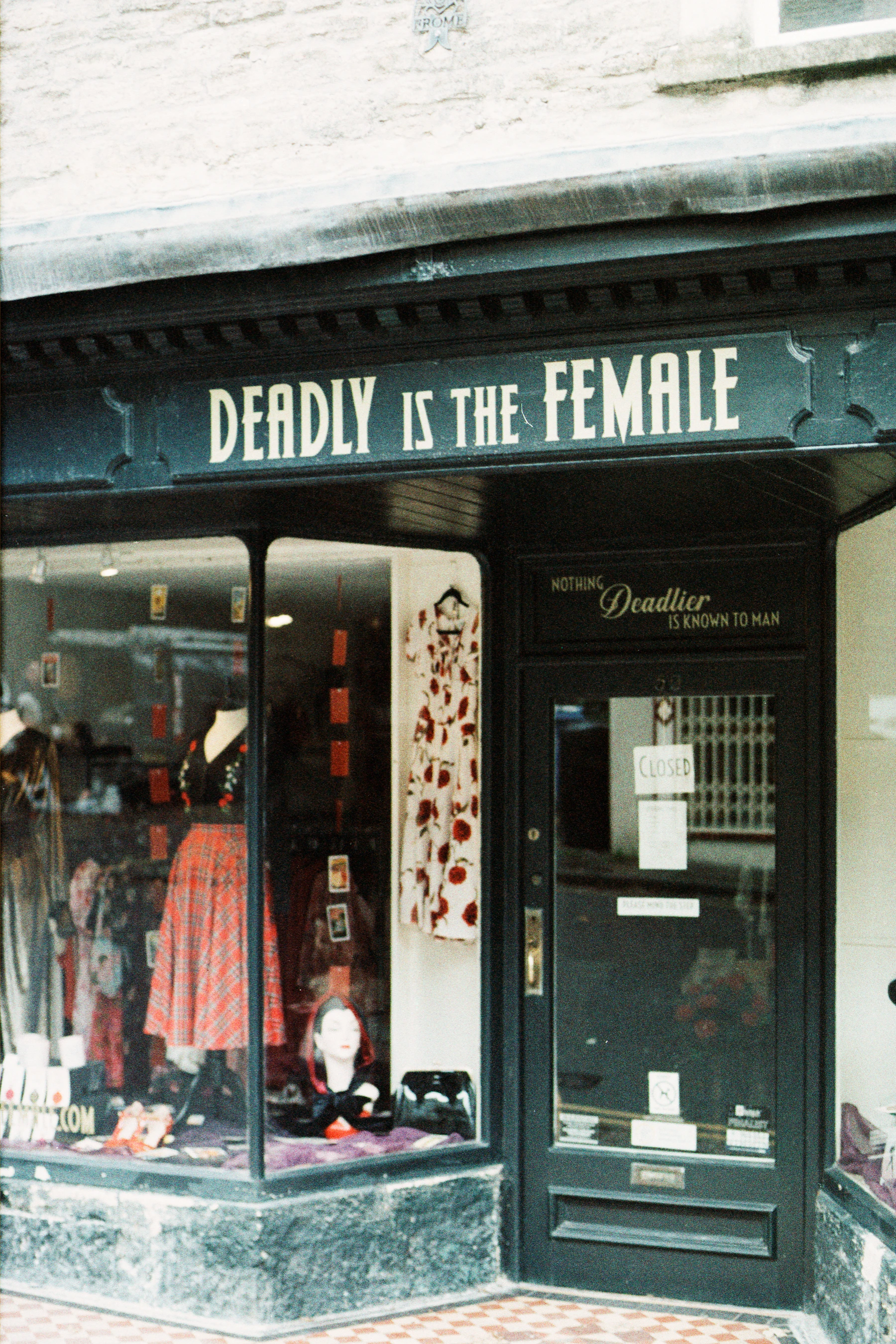 Shopfront of deadly is the female boutique