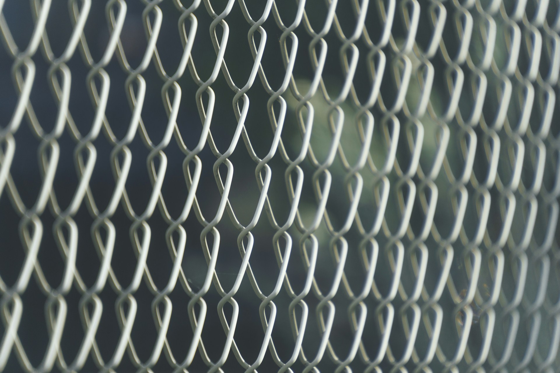 Close-up of a chain-link fence pattern