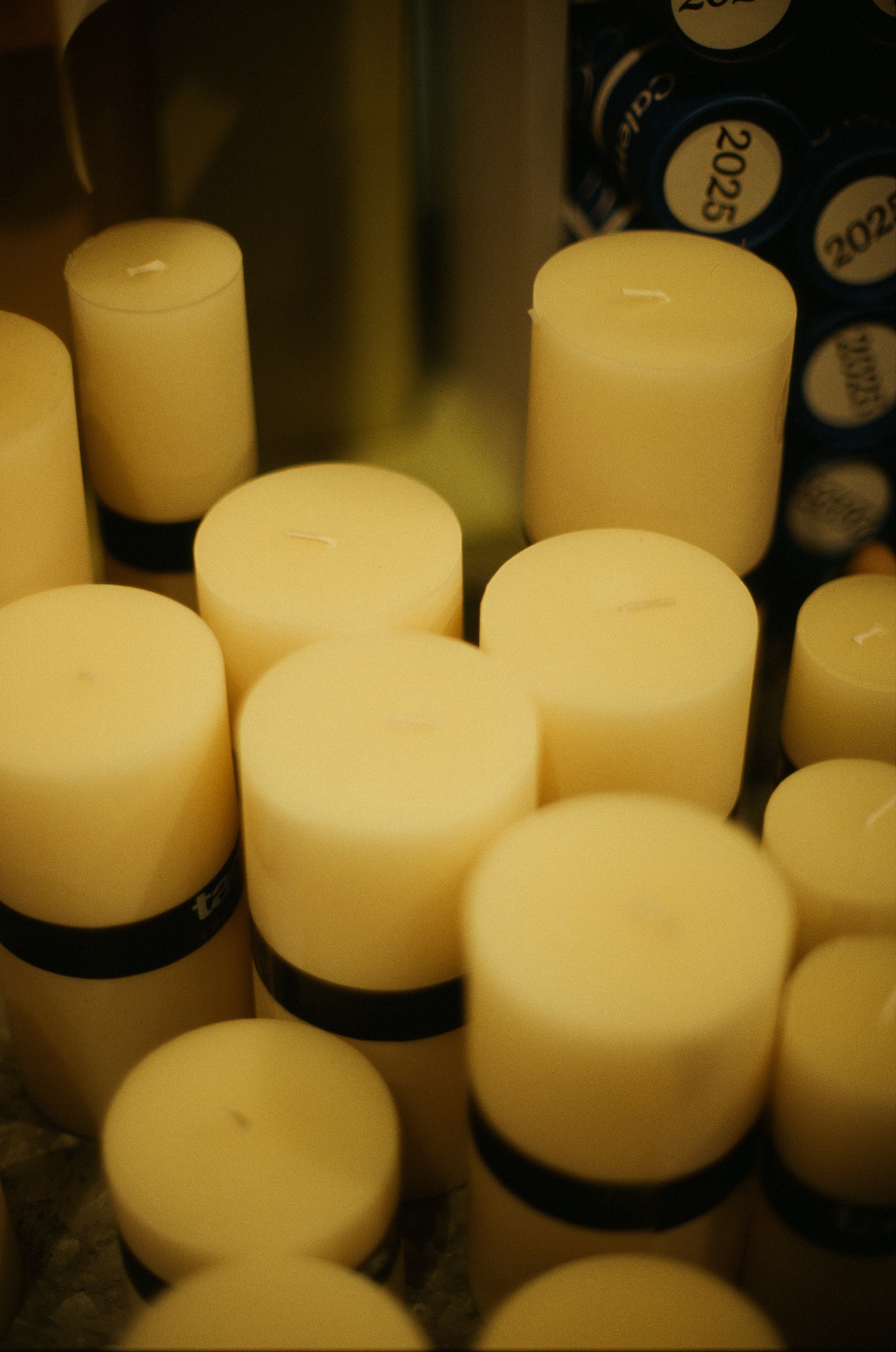 A collection of beautifully crafted soy wax candles in various shapes and sizes
