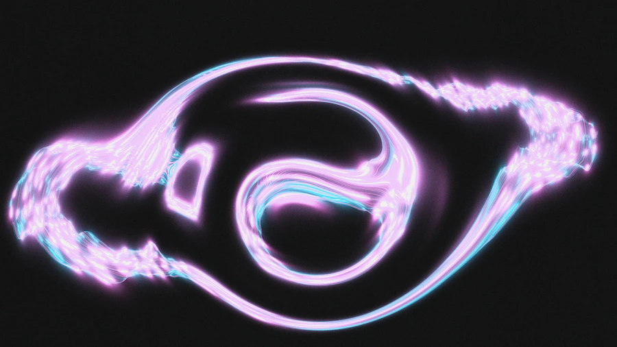 Abstract swirling light patterns creating a futuristic aesthetic