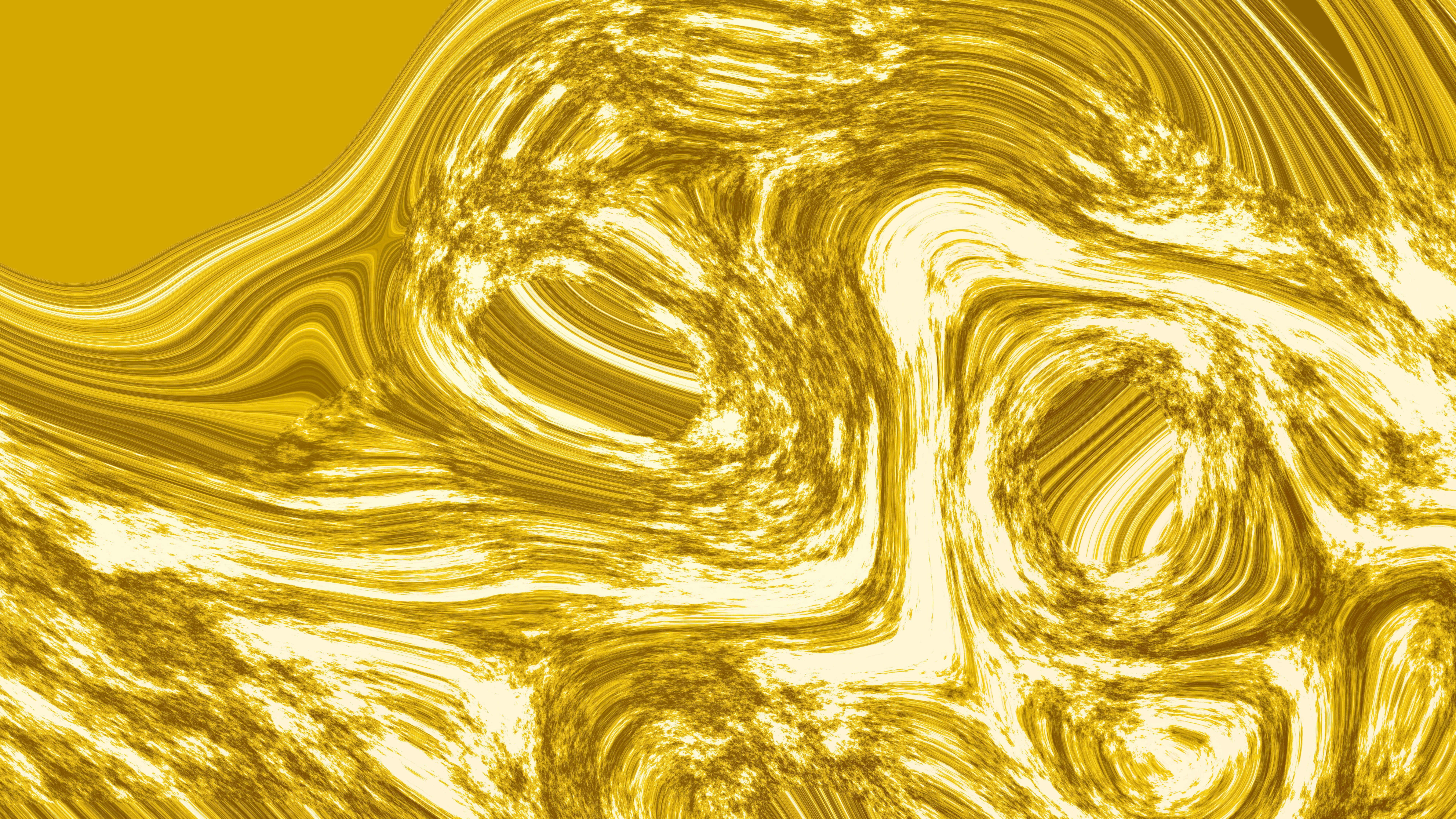 Abstract swirling golden liquid with light reflections