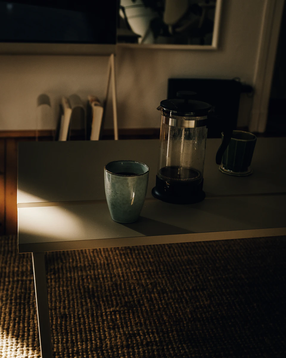 Prensa Francesa — cafetera en preparación