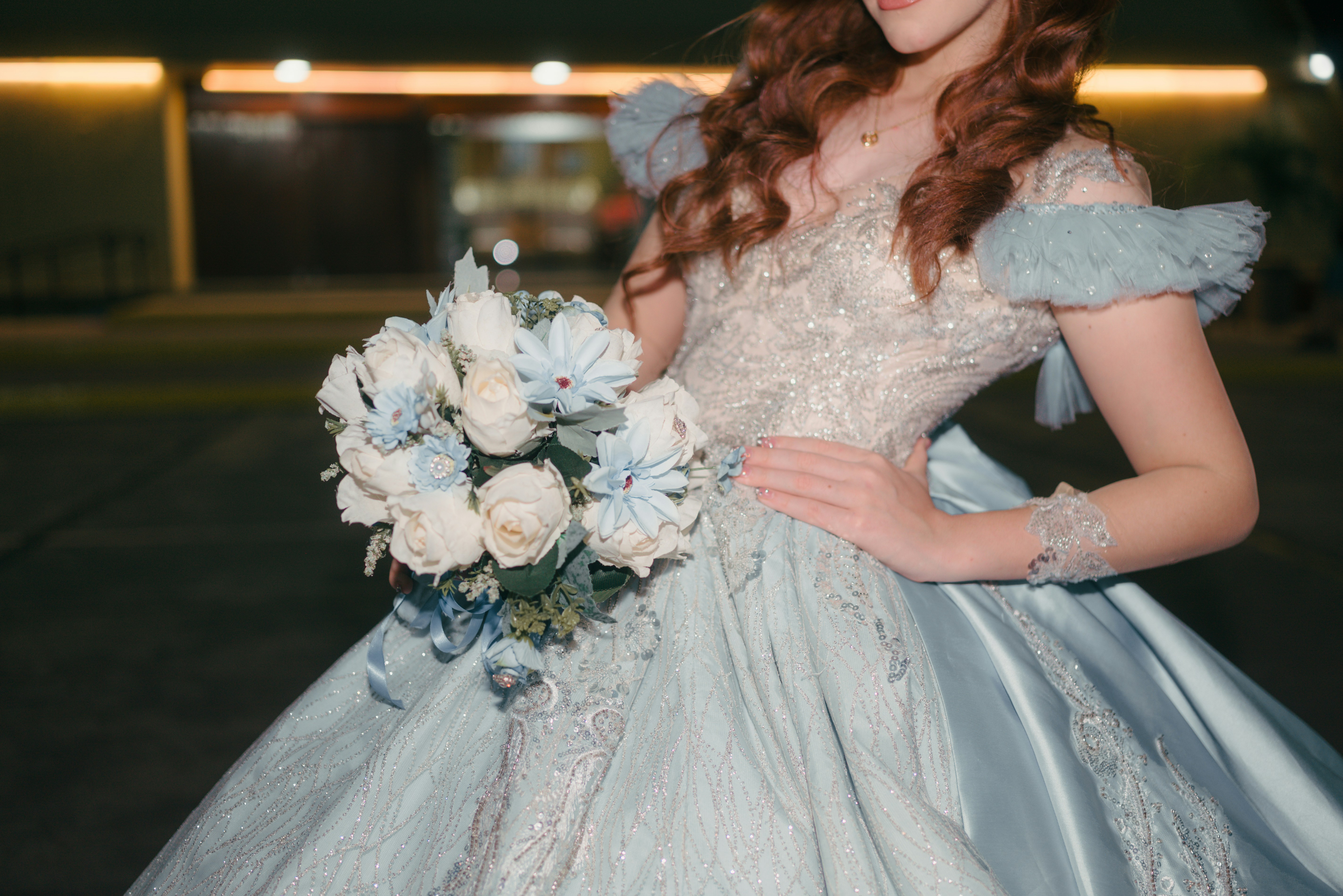 Elegant evening gown with sequins, designed to make a statement.