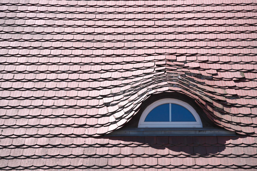 Close inspection of a residential shingle roof