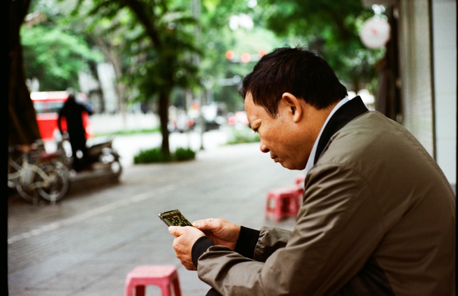 Person texting on smartphone