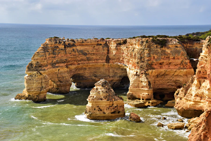 Golden cliffs at Praia da Marinha