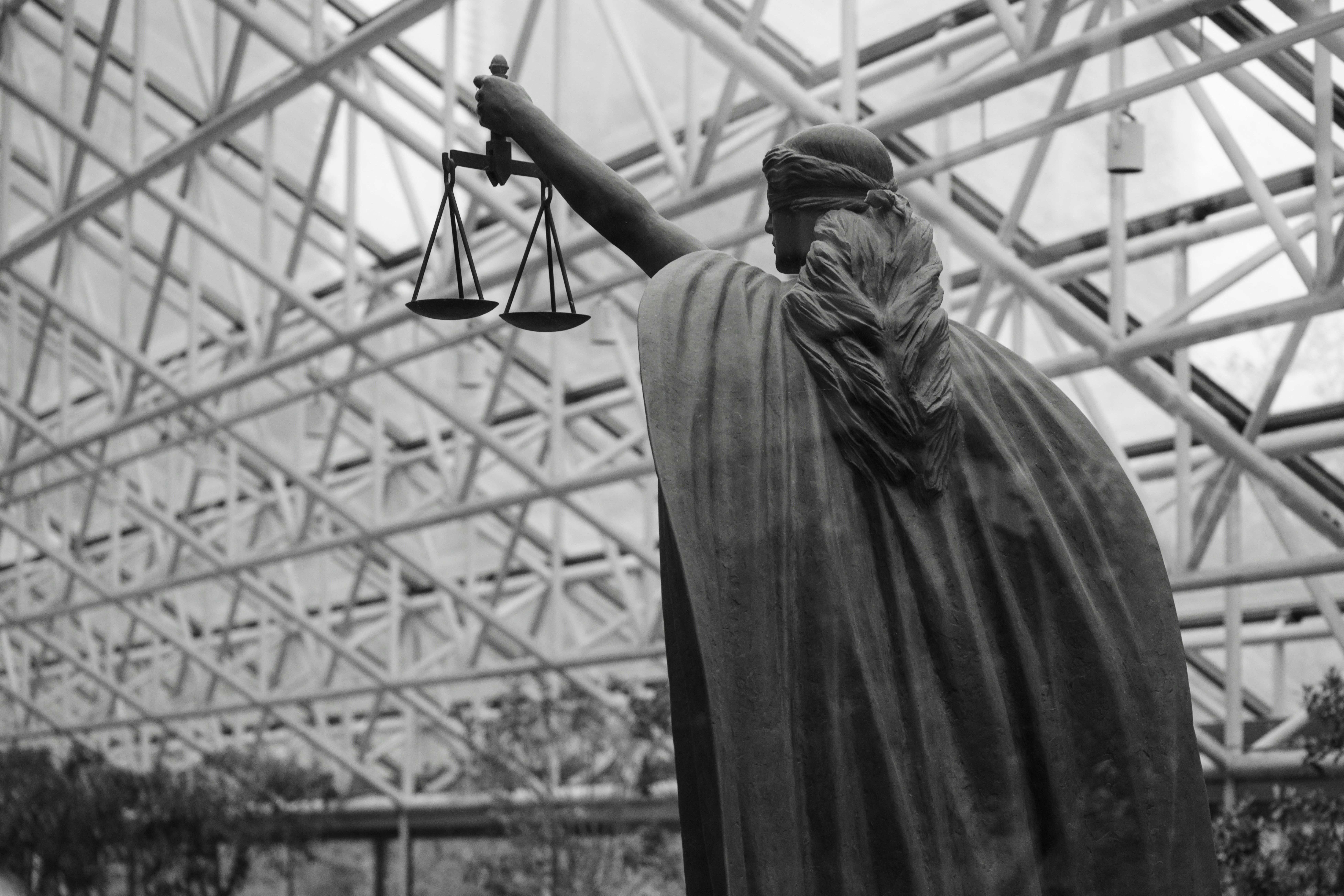 Sculpture of Lady Justice