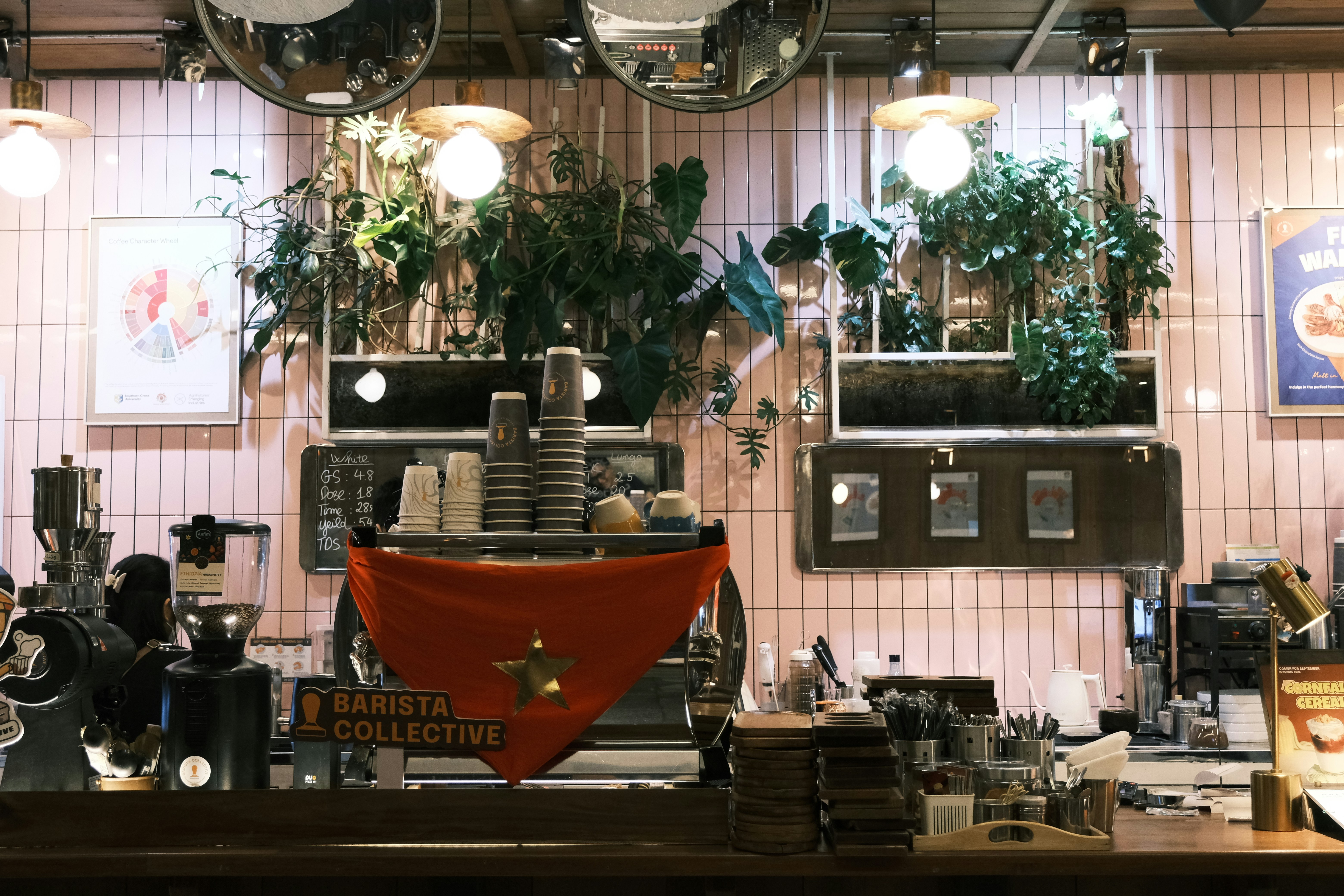 Artisanal cafe menu display