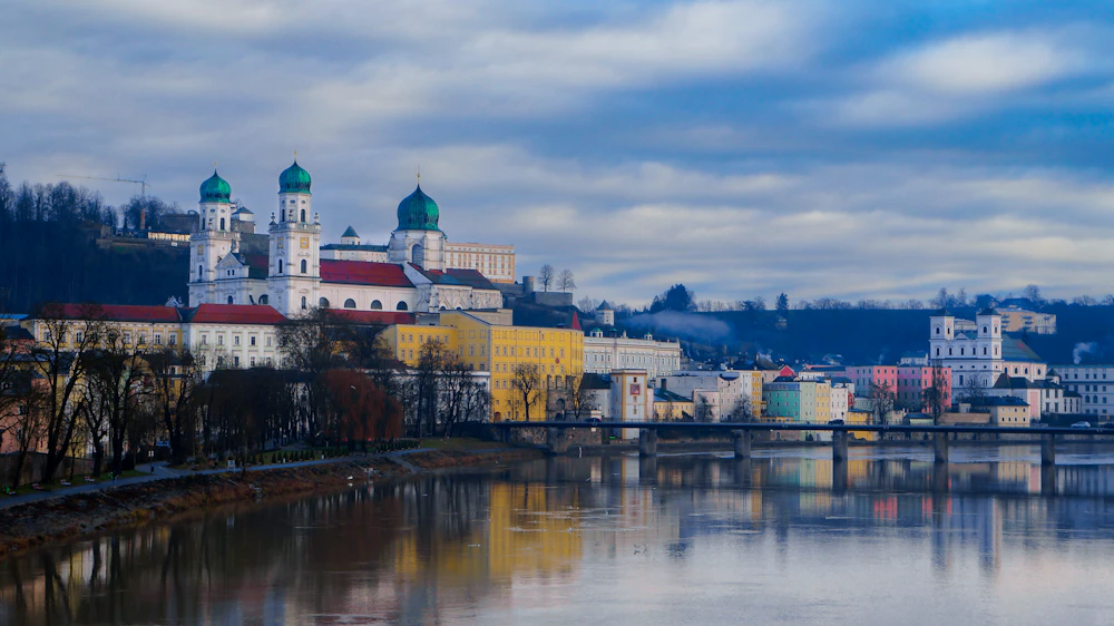 Passau skyline beside the river