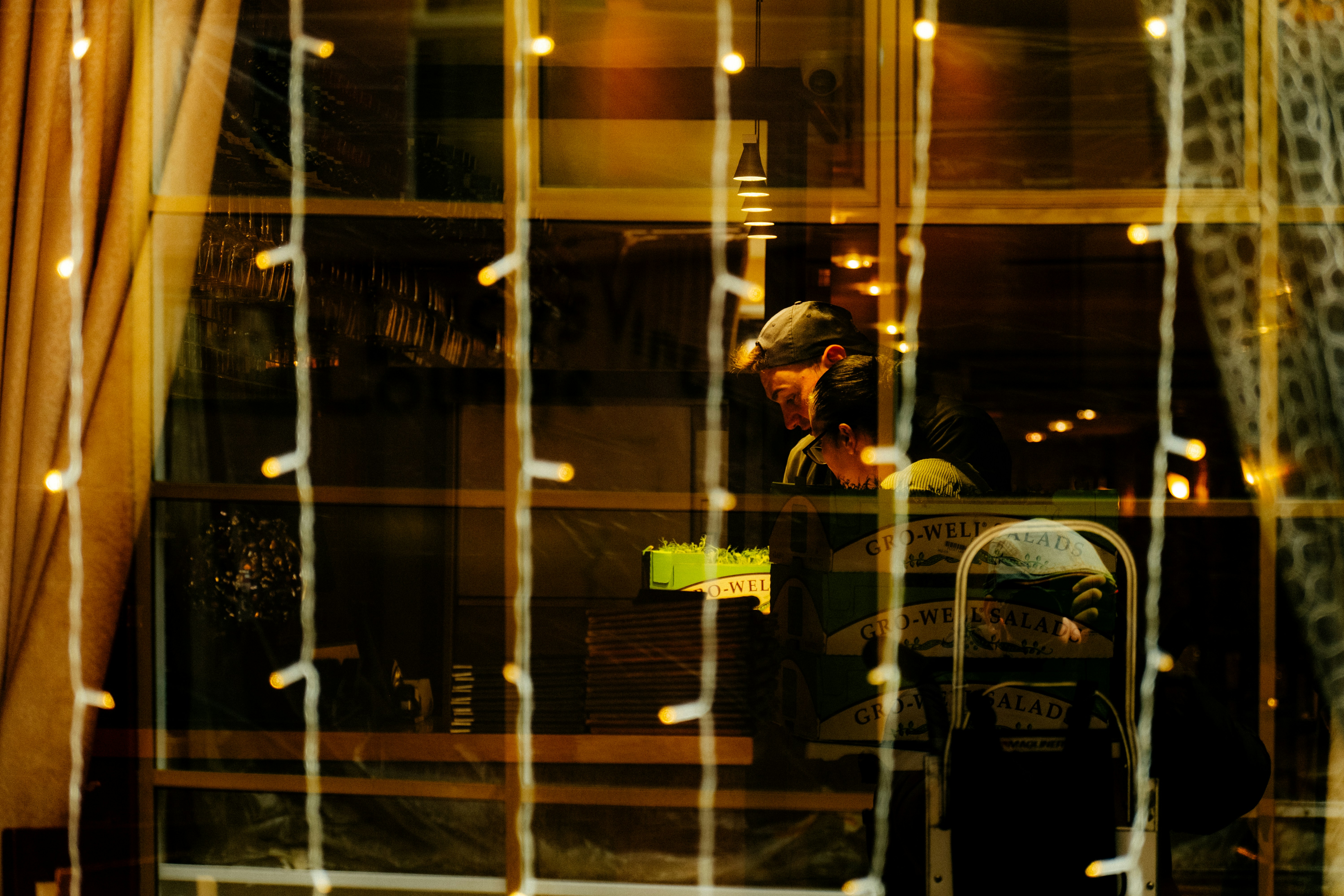 Intimate cafe couple