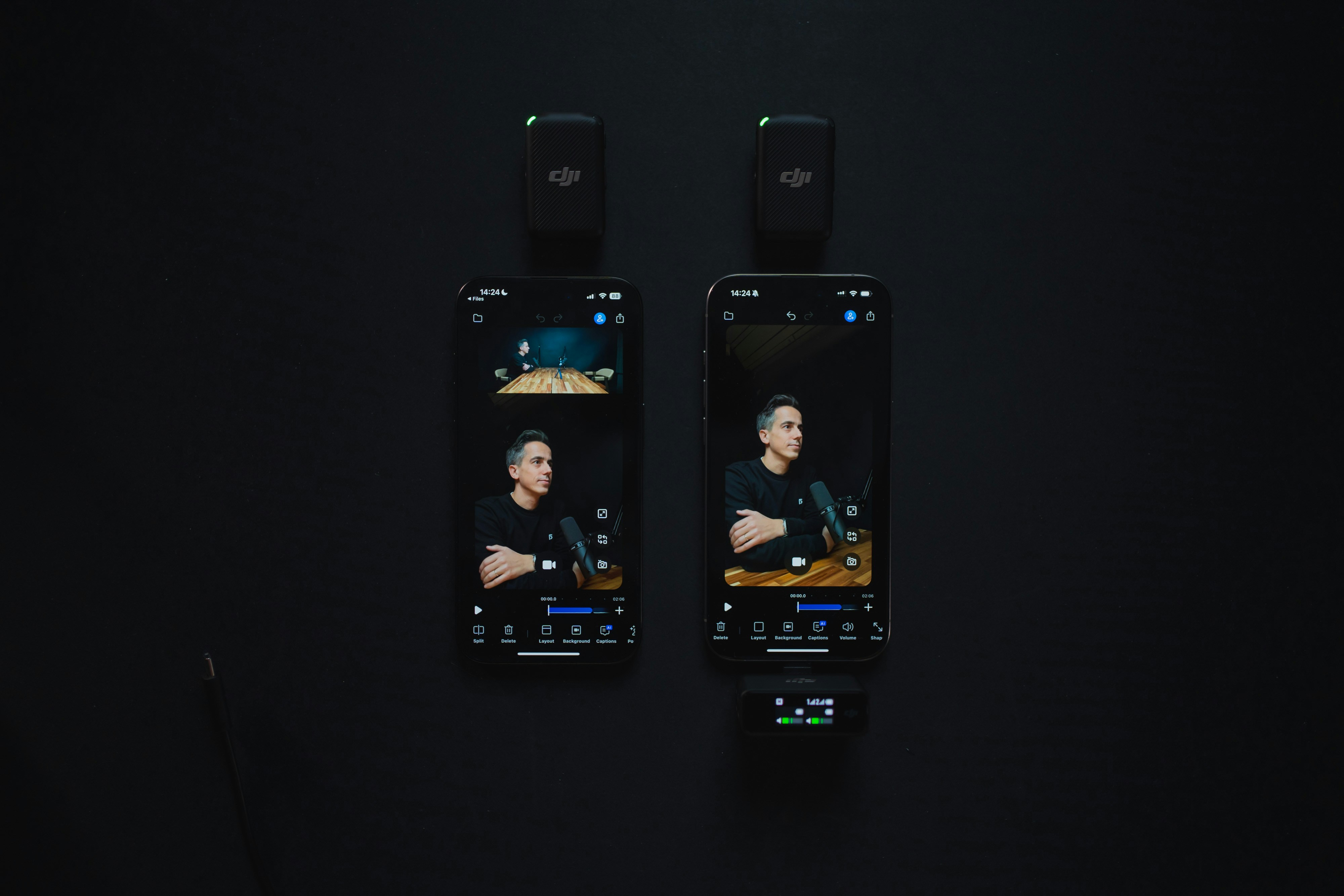 ワイヤレスマイク収録のイメージ