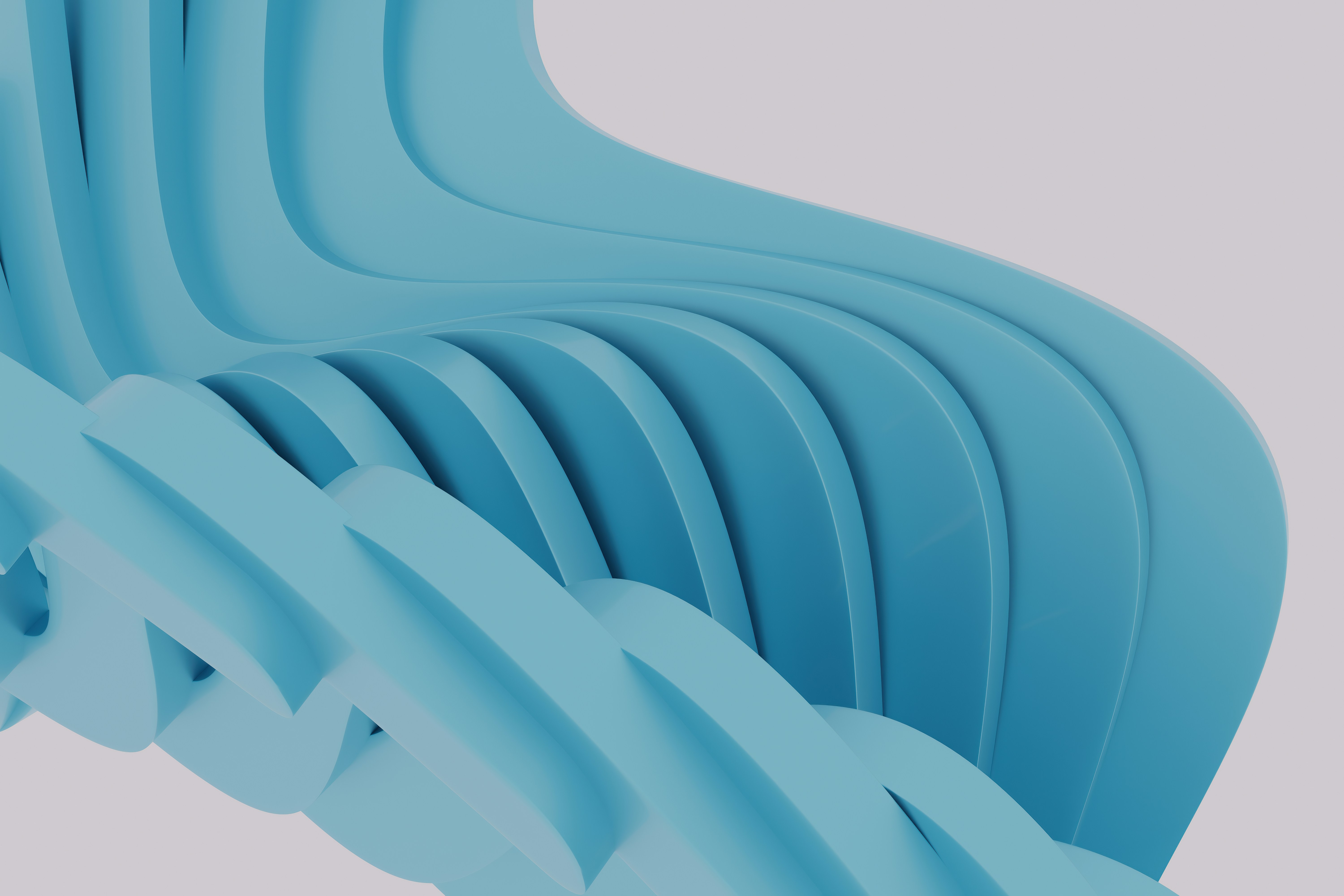 Abstract blue wavy lines on a light background