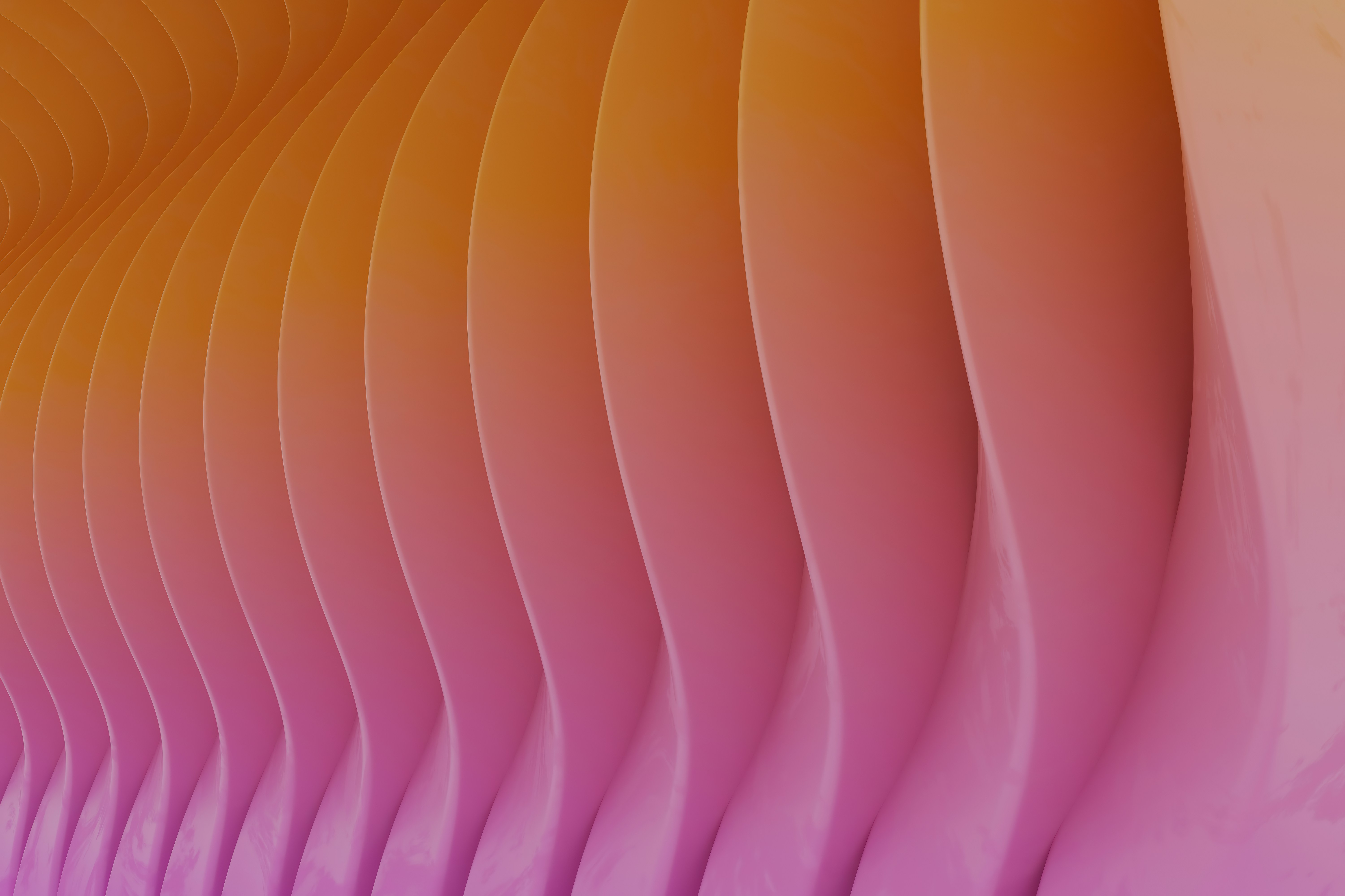 Abstract undulating surface with gradient colors