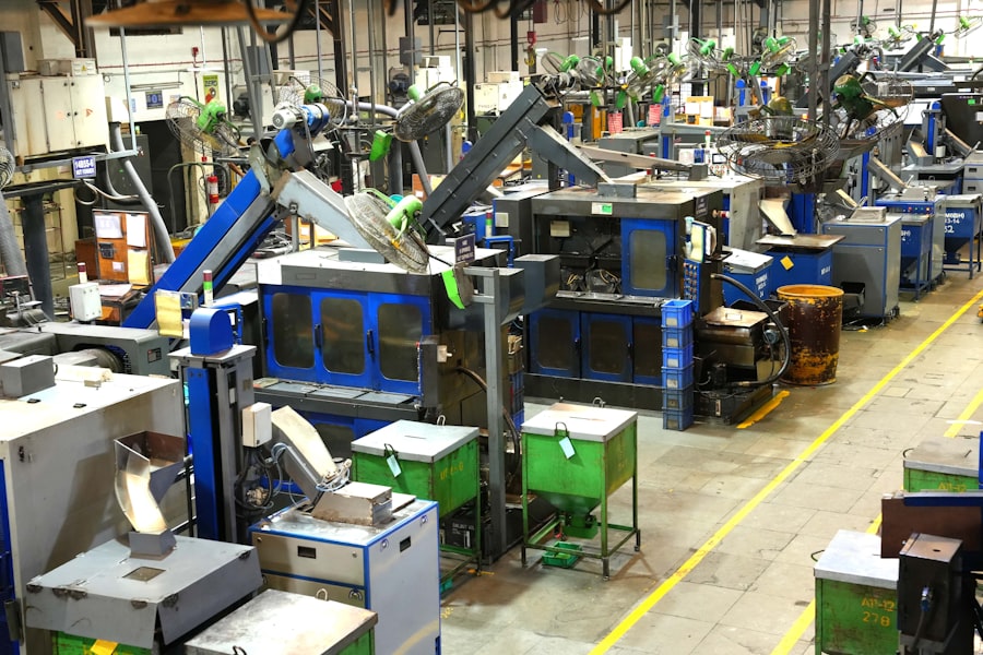Automotive filter production line — factory floor with machinery