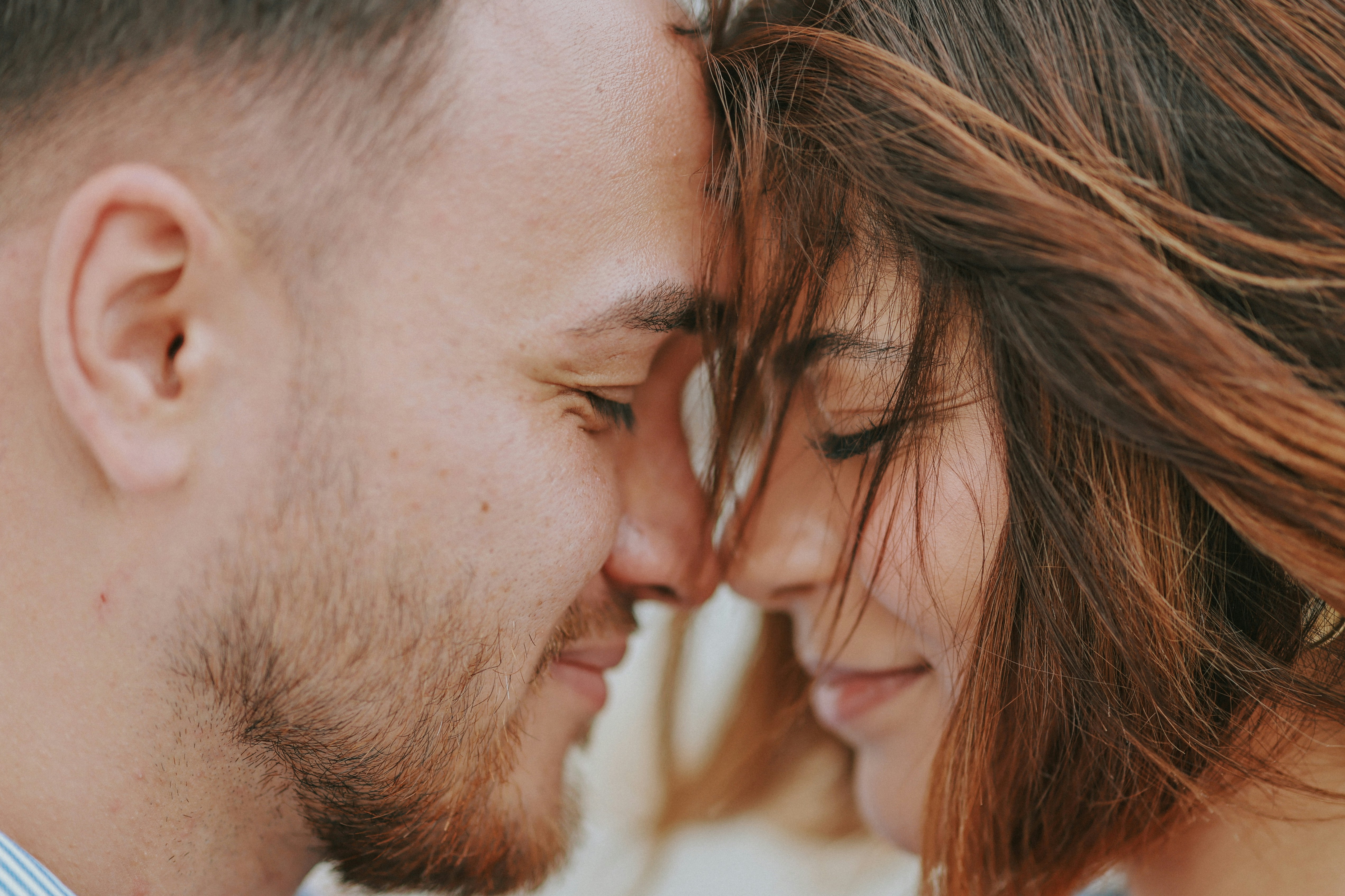 Relationship Prayers For Valentine’s Day: couple face touch