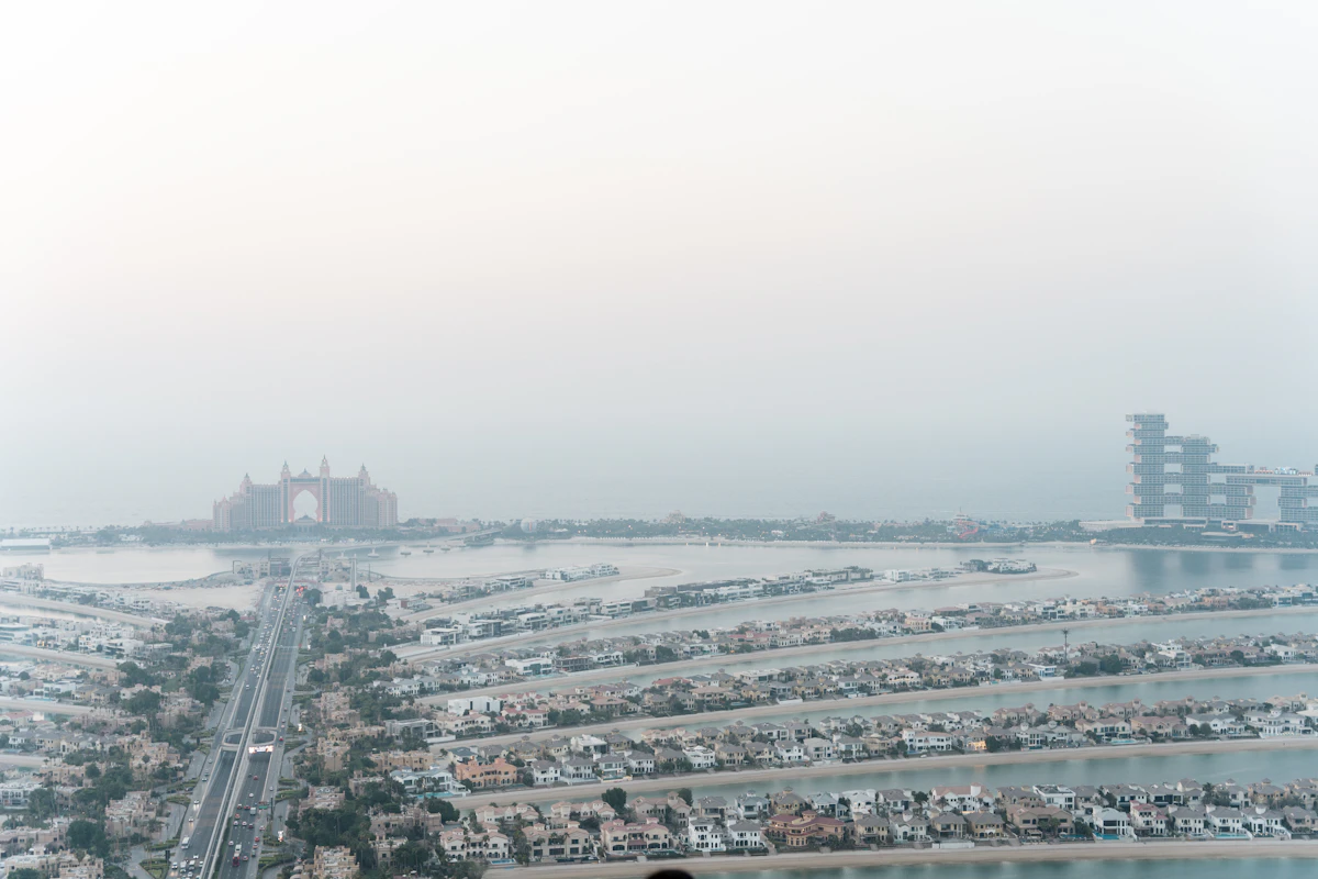 Aerial view of Palm Jumeirah, Dubai