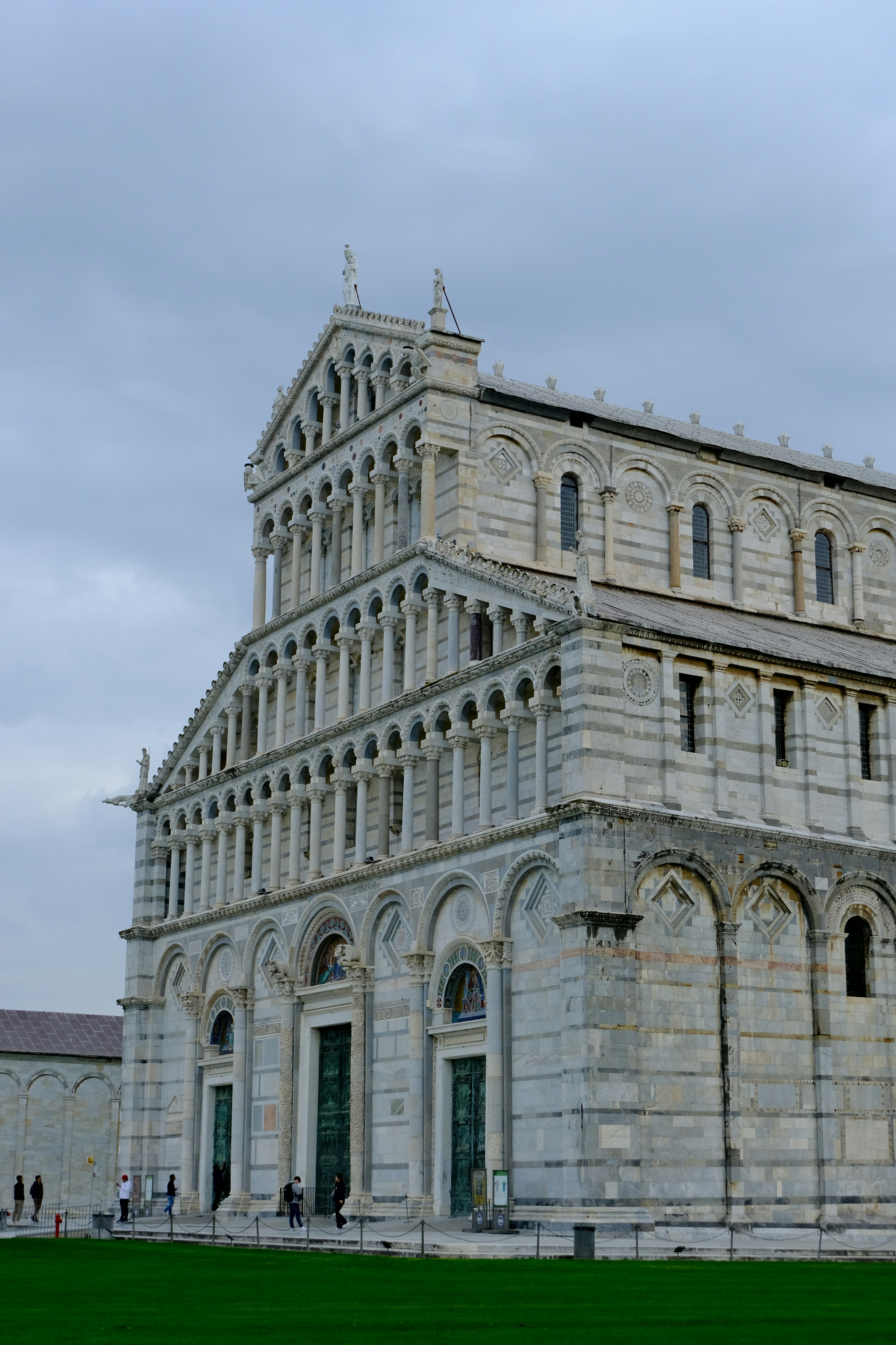 Ornate marble facade of a historic european cathedral.