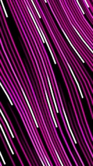 Abstract wavy pink and white lines on black background.