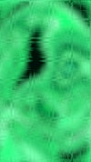 Abstract green textured background with dark vertical lines.