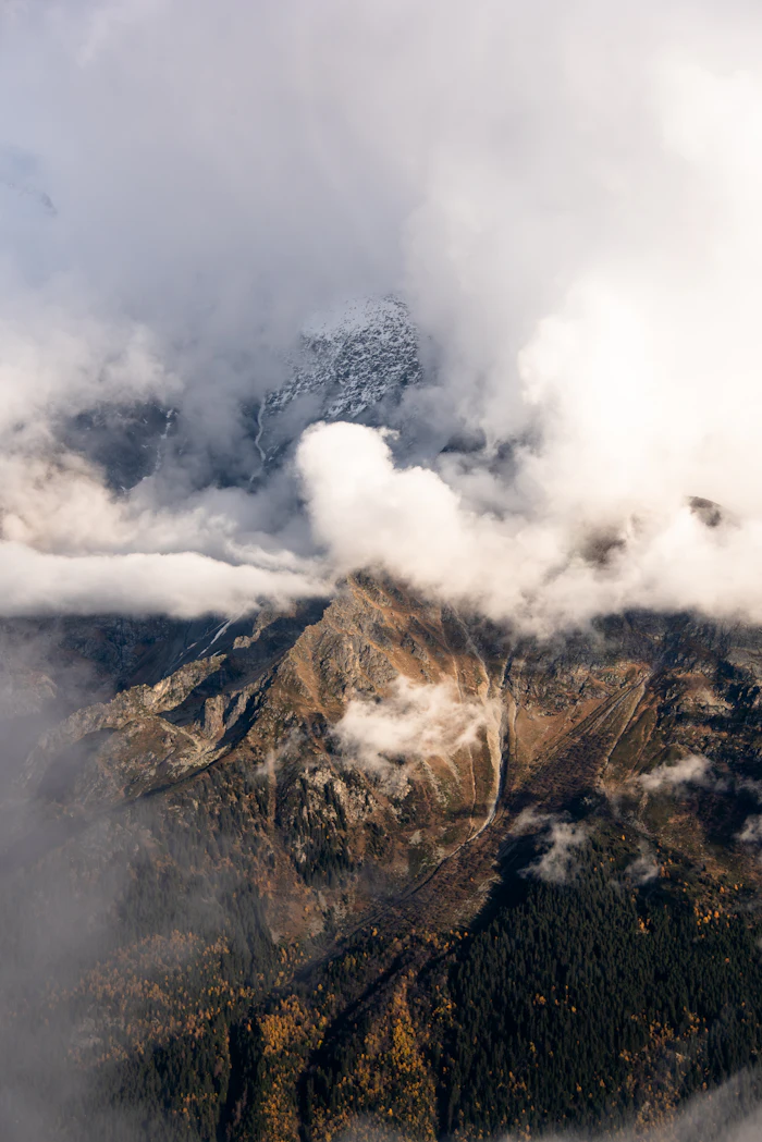 Mont Blanc massif near Chamonix, France