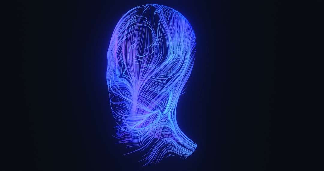 AI Technology abstract blue visualization