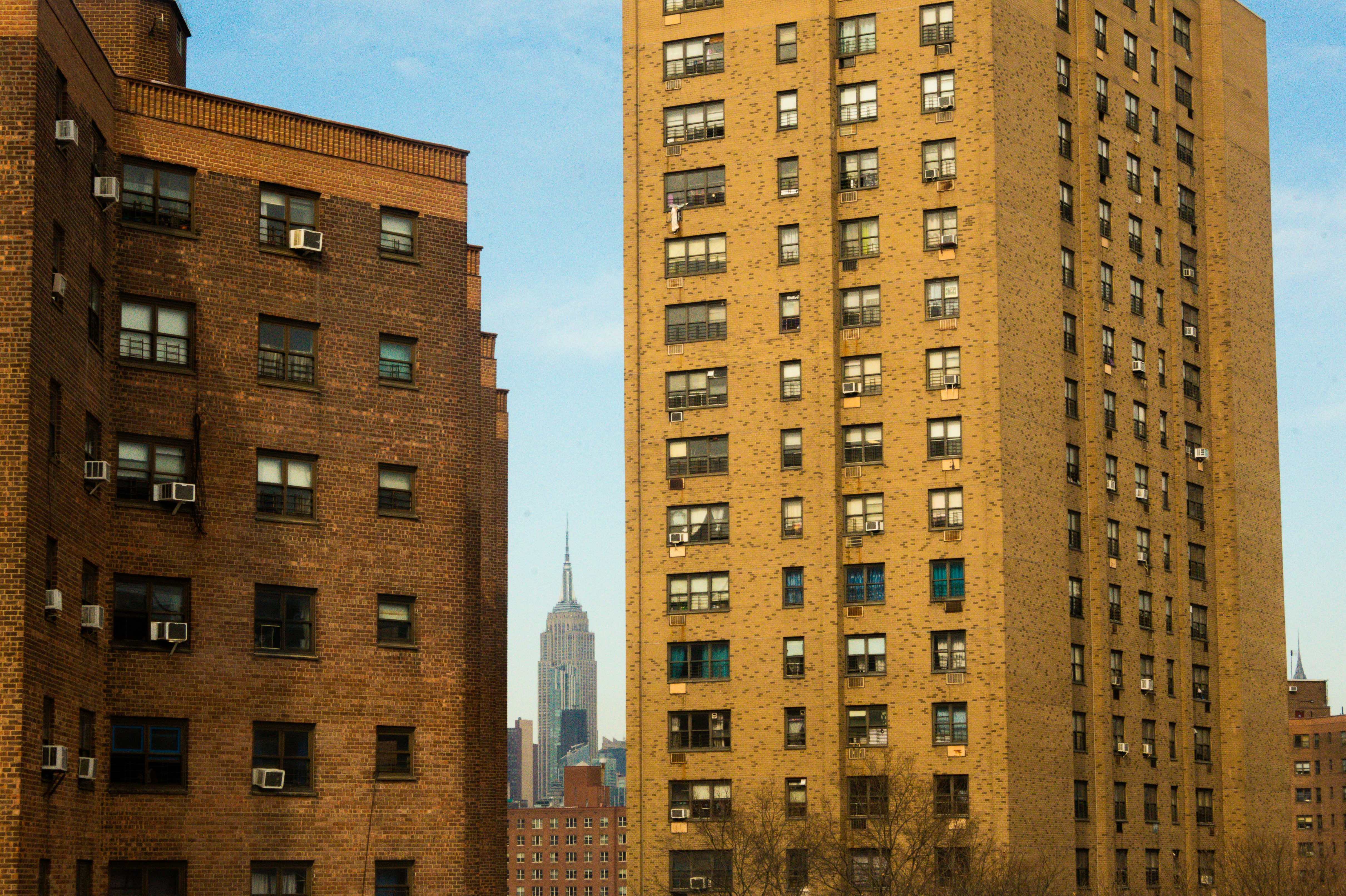 View of Empire State Building through the project buildings