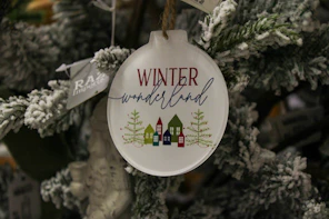 Christmas ornament with winter wonderland theme