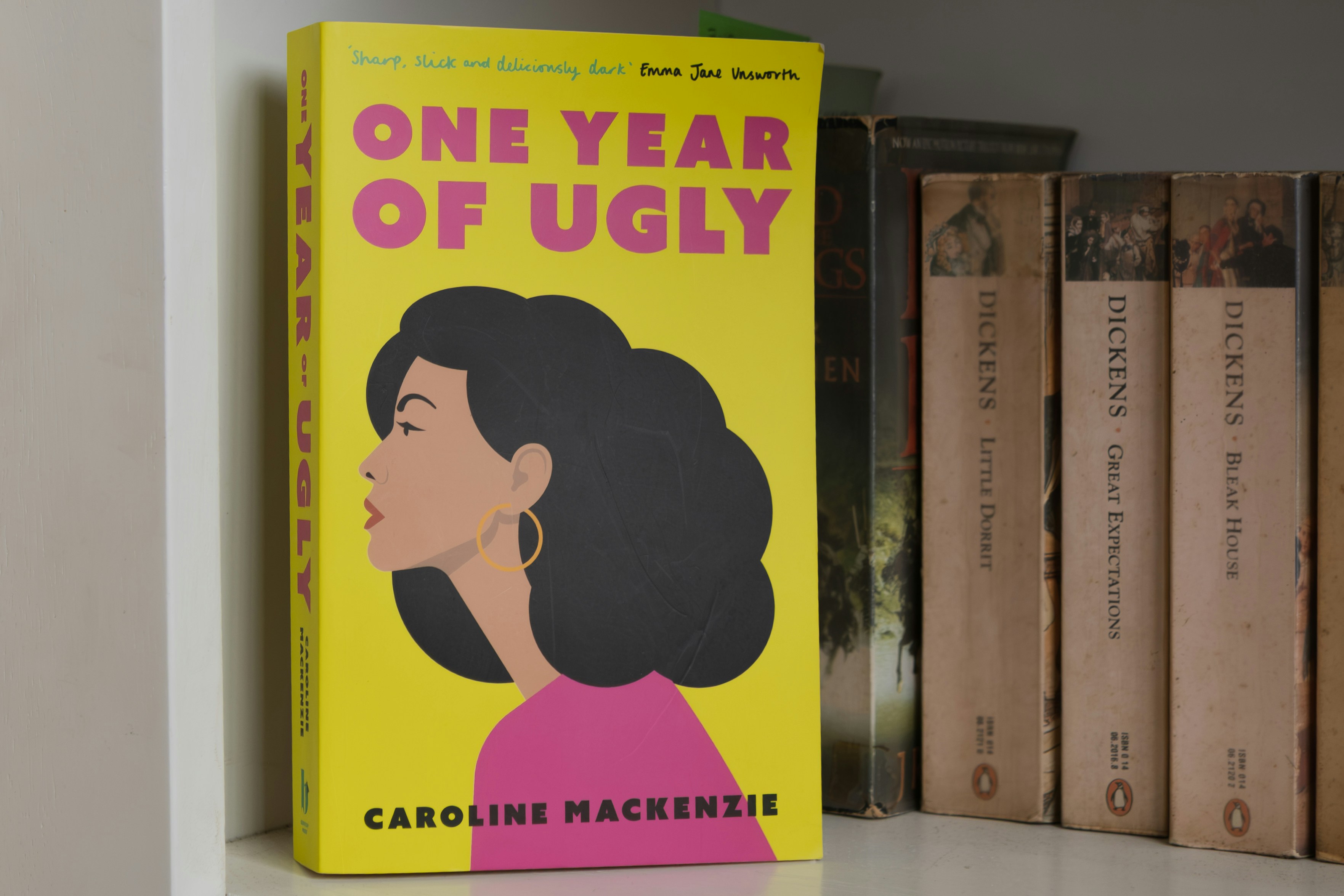 Book cover "one year of ugly" by caroline mackenzie.