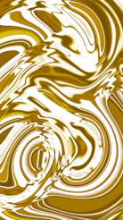 Abstract swirling gold and white liquid pattern