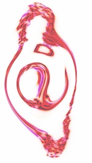 Abstract red and pink swirling pattern on white background