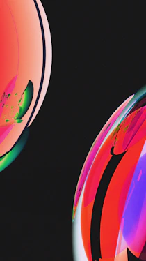 Abstract colorful shapes on a dark background