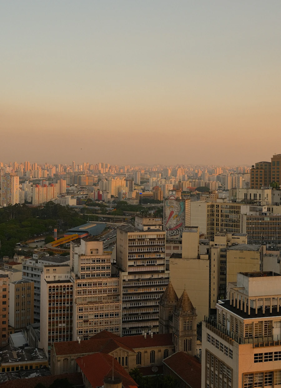 Residential high-rise in Curitiba at sunset