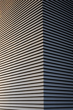 Modern building facade with horizontal lines