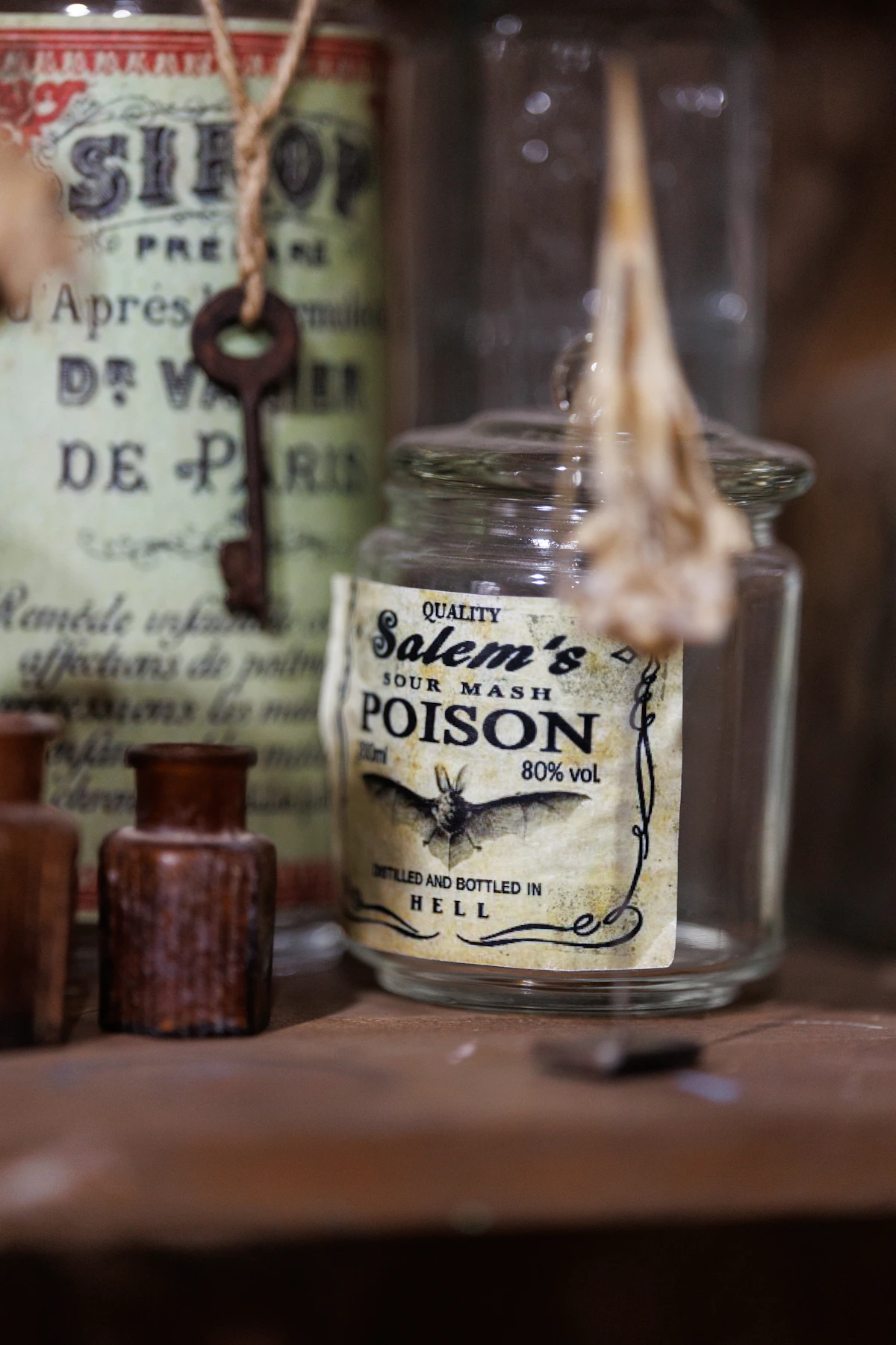 Flacon ancien d'apothicaire, héritage transmis