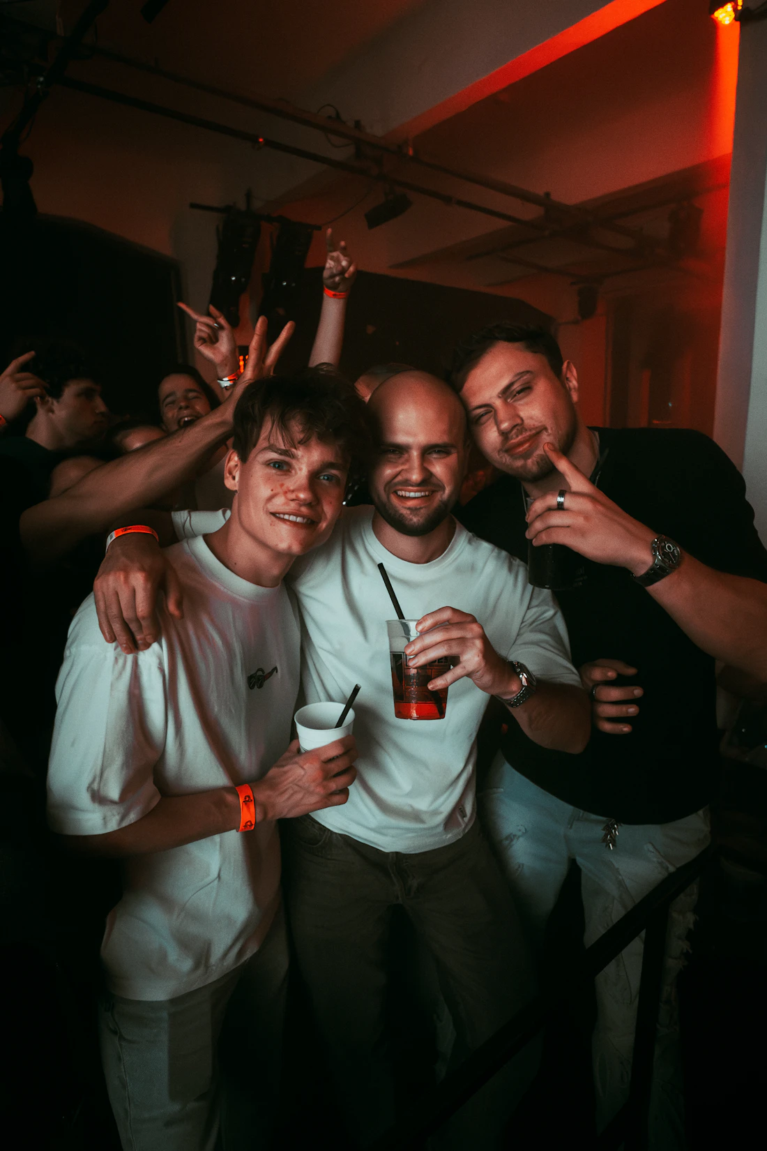 Friends celebrating together