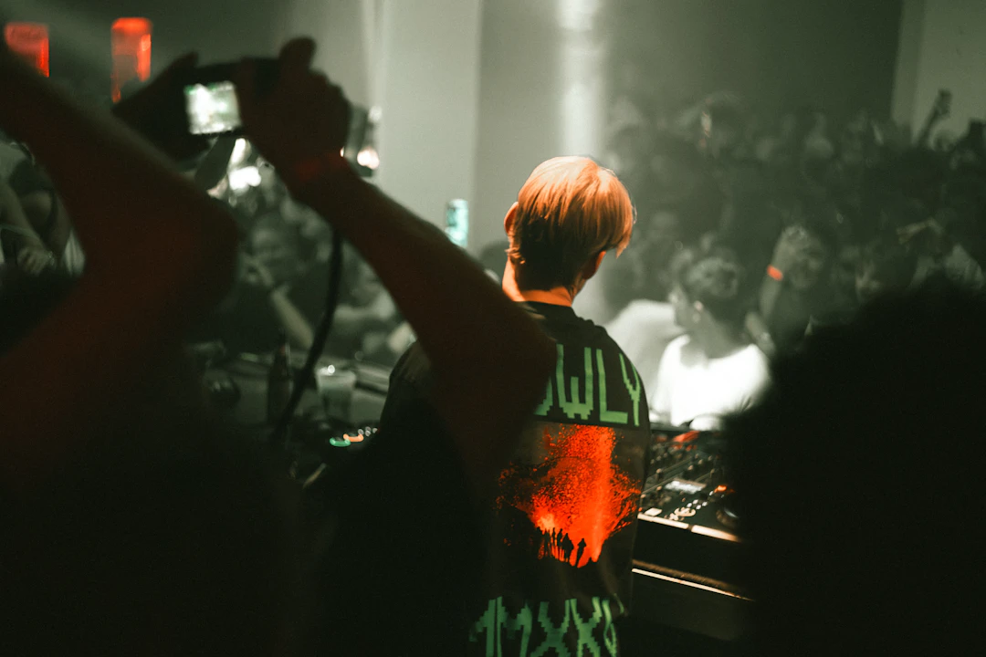 DJ performing for a club crowd