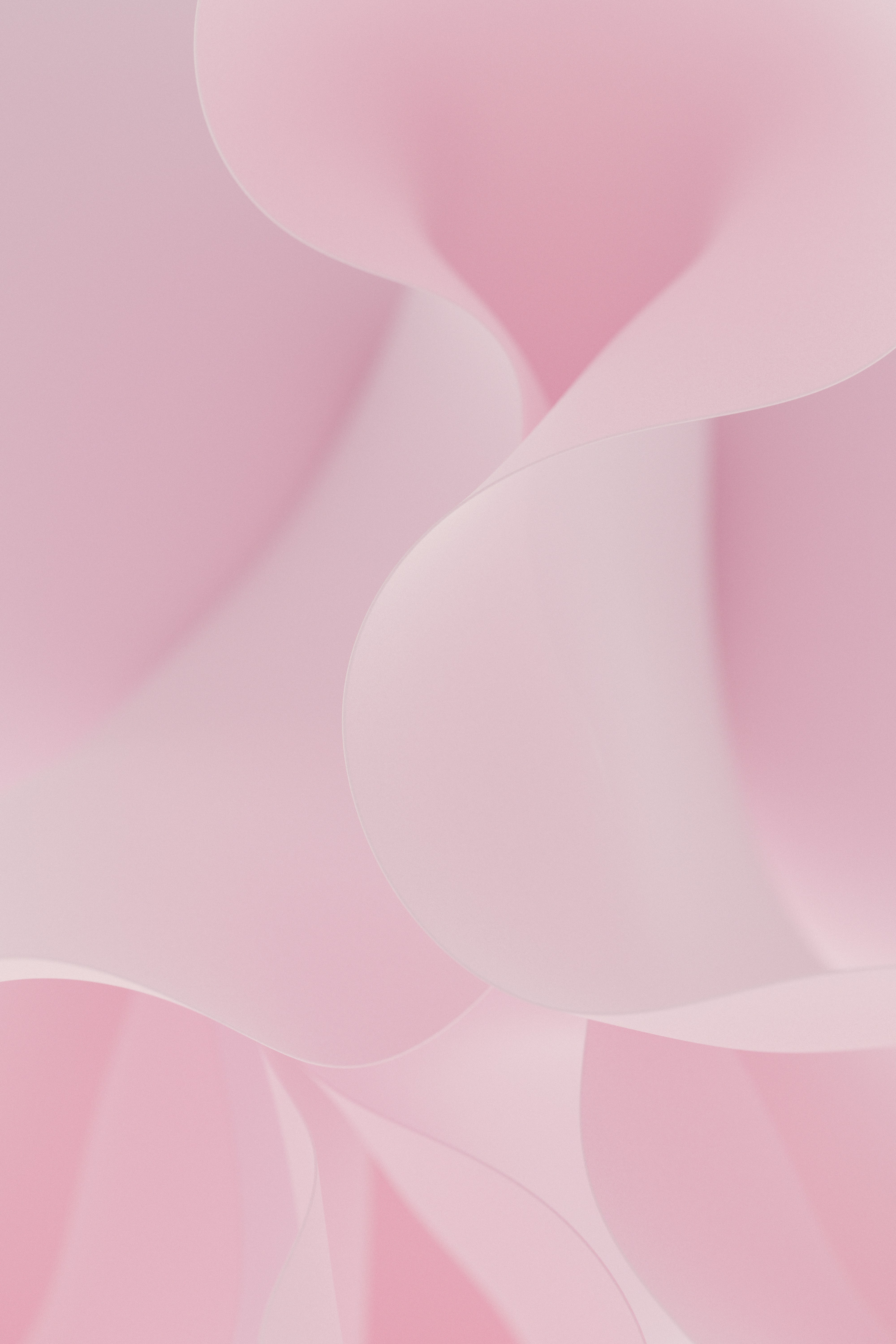 Abstract soft pink and white flowing shapes