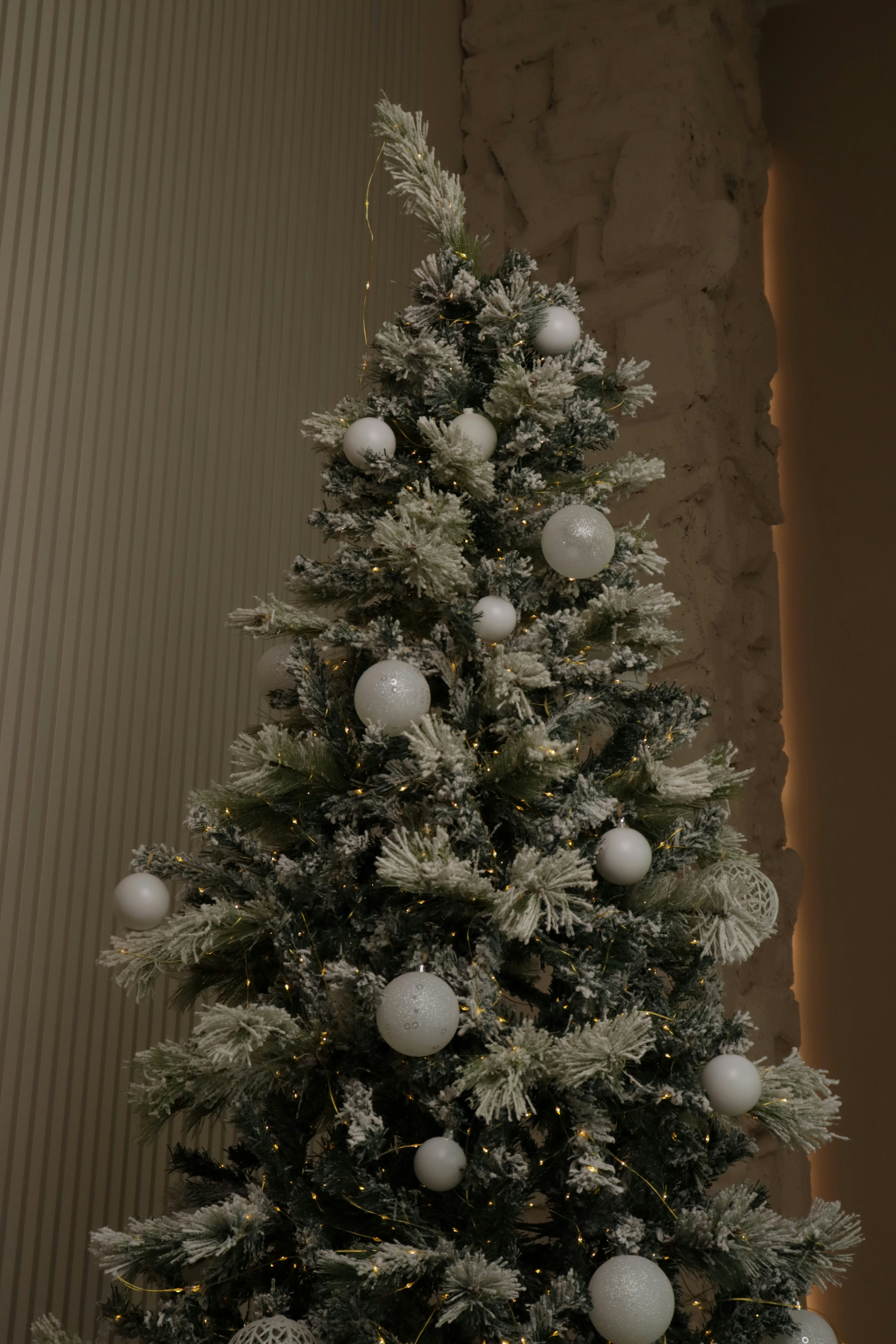 Un albero di Natale bianco e verde su uno sfondo nero foto – Immagine  gratis di Sfondo su Unsplash, image size:3000x4500