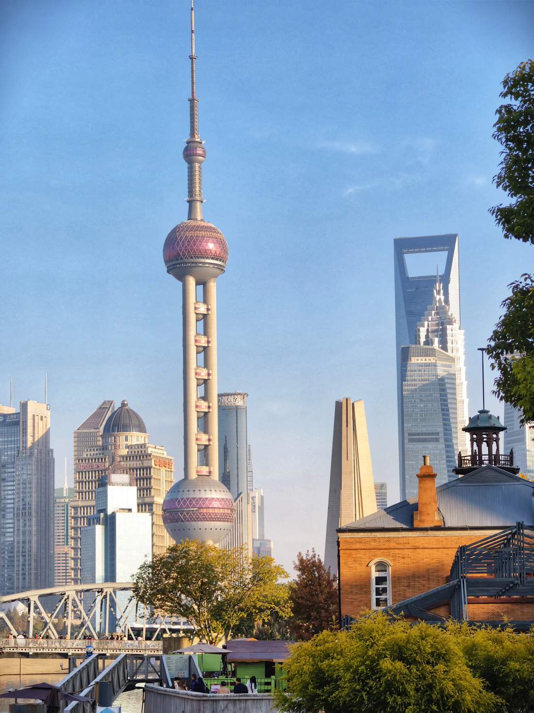 The Shanghai skyline with modern skyscrapers