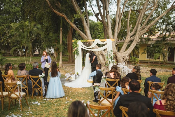 Venue walkthrough with floral installation planning