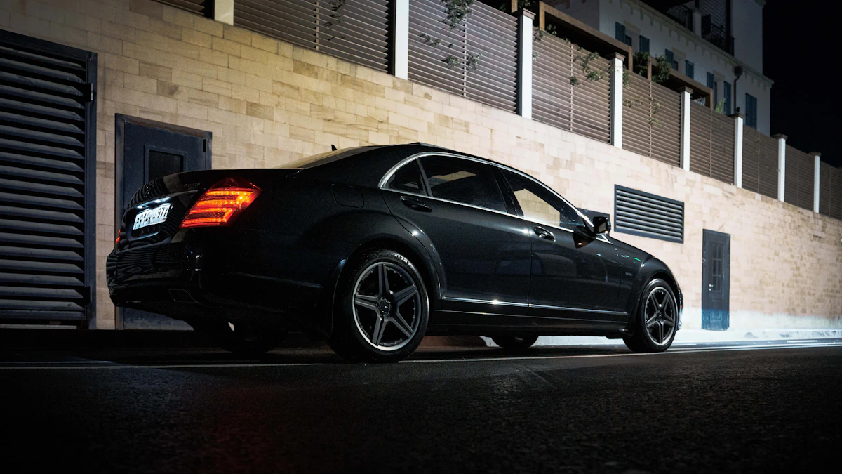 Executive sedan at night