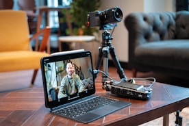Tablet and camera set up for video recording
