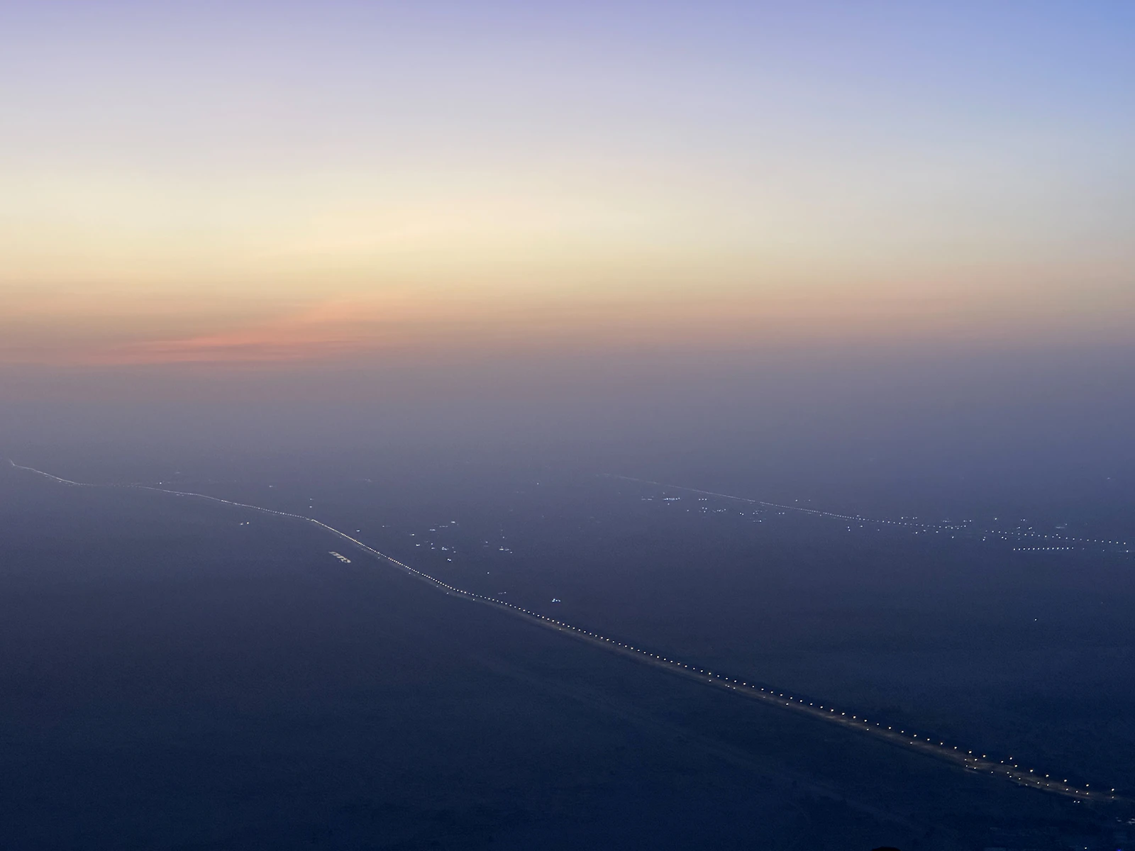 View from Jebel Hafeet over the Al Ain plain at dusk