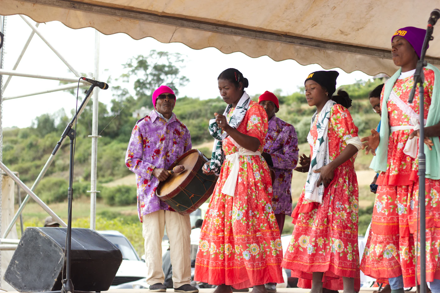 African cultural performance and community celebration