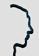 Abstract black outline of a human profile