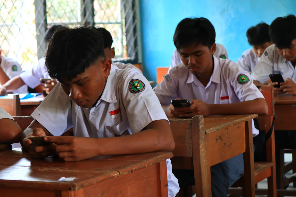 Students seated in a classroom