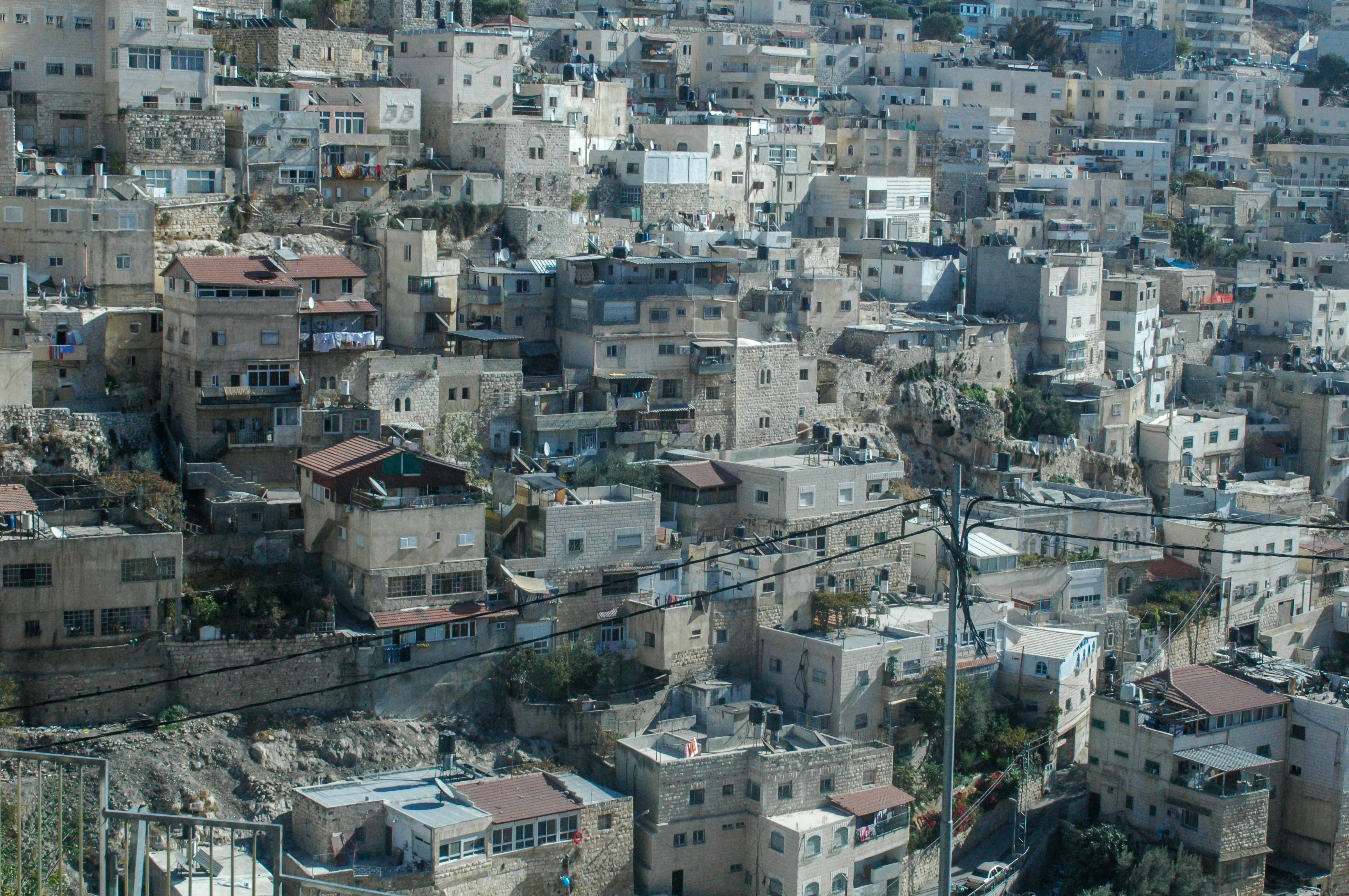 Dense urban landscape with many buildings.